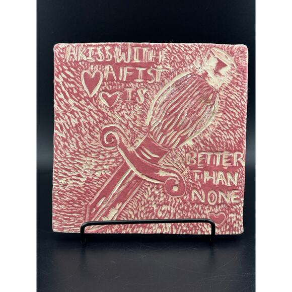 Kitschy Ceramic Trivet/Art - Picture 1 of 7